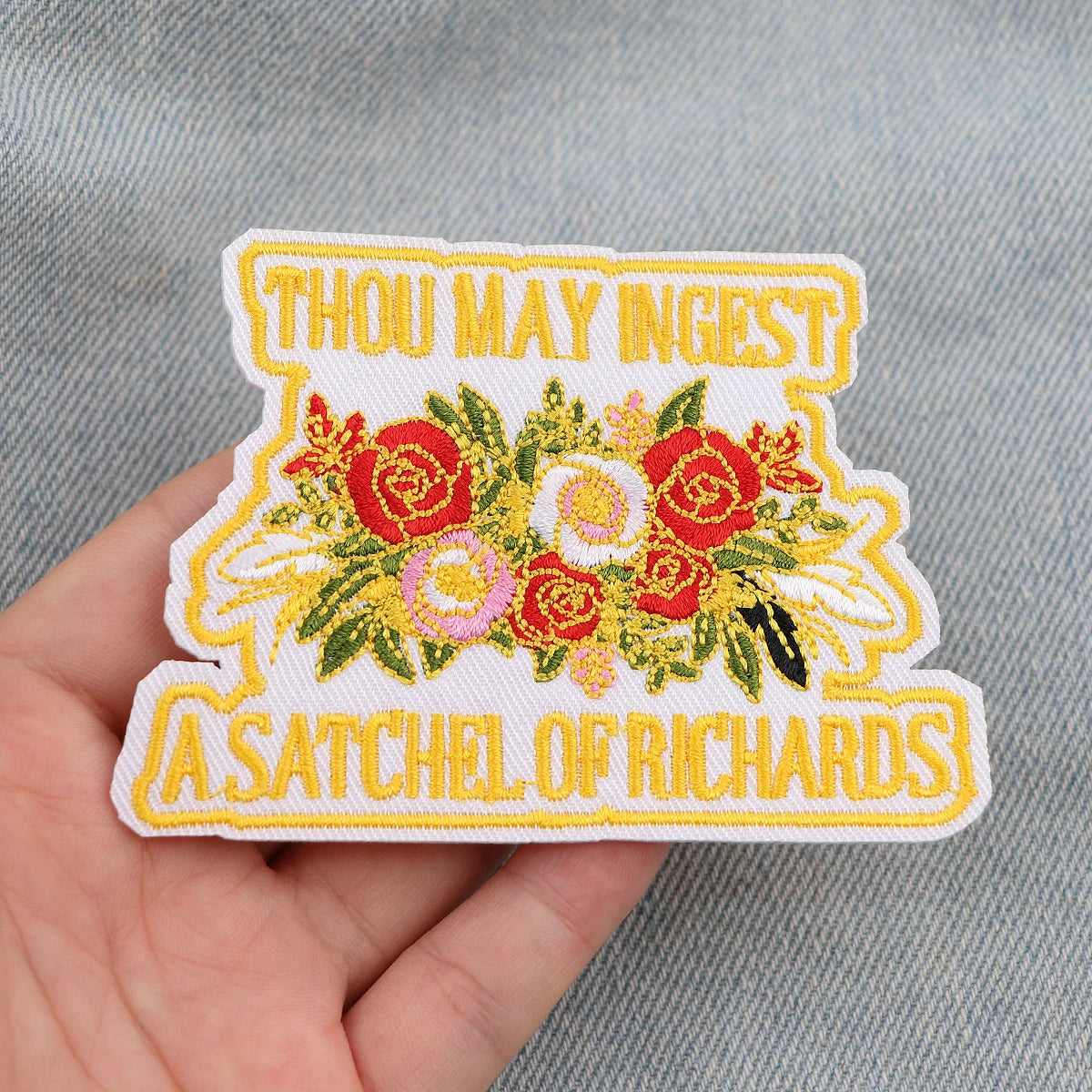 EW PEOPLE Patch Letters Embroidery Patch Iron On Patches For Clothing Thermoadhesive Patches On Clothes DIY Sew Badges