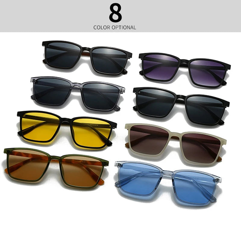 JNPCXI New Fashion Square Sunglasses Women Shades UV400 Green Leopard Retro Rivets Men Trending Sun Glasses Shades UV400