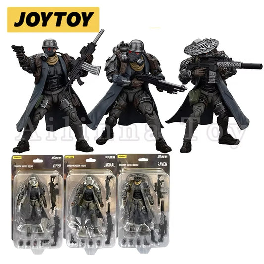 JOYTOY 1/18 3.75 Action Figures Military Armed Force Series Anime Jaeger Squad