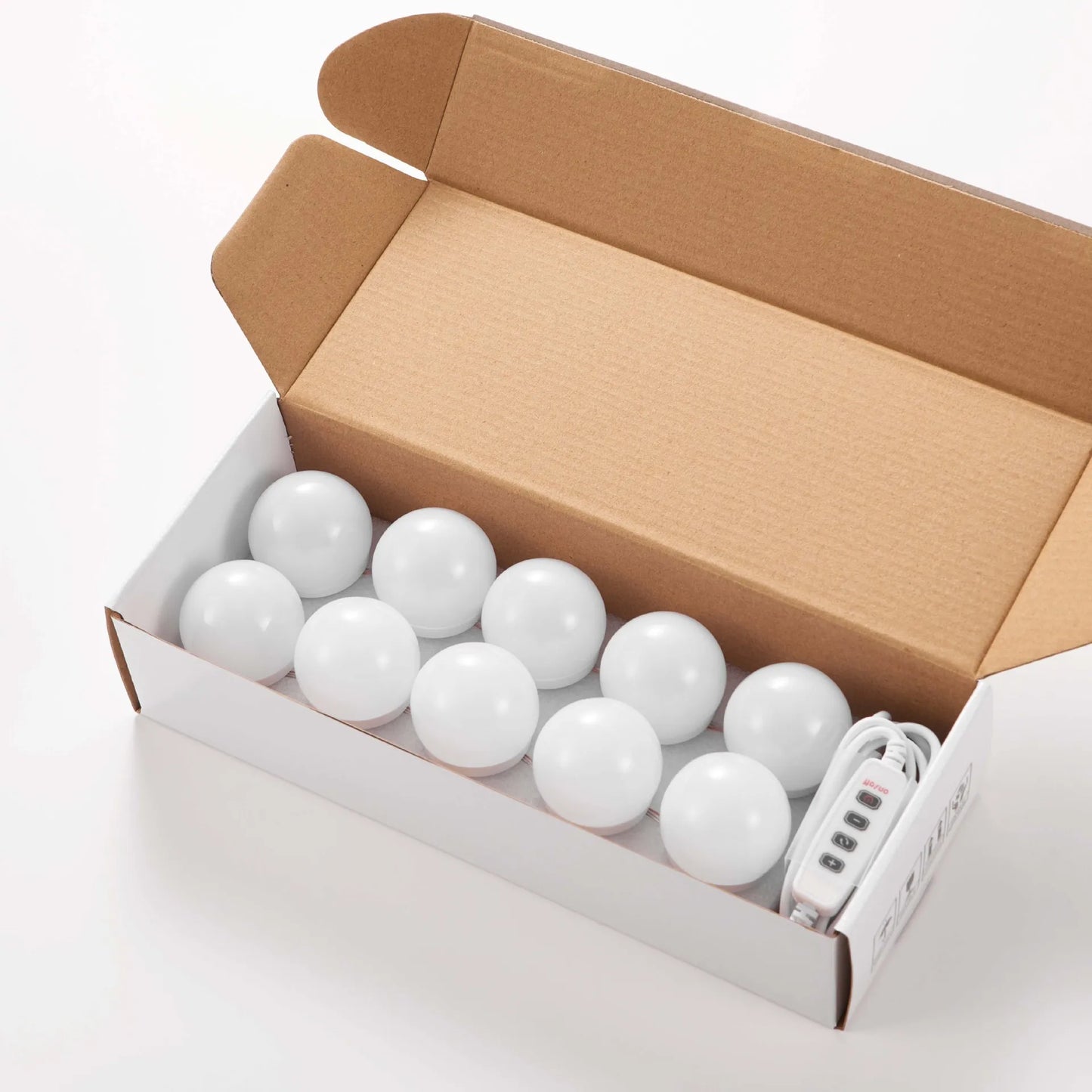 Vanity Mirror Fill Light Adjustable Luminance 3 Colors LED USB Wall Bulbs String