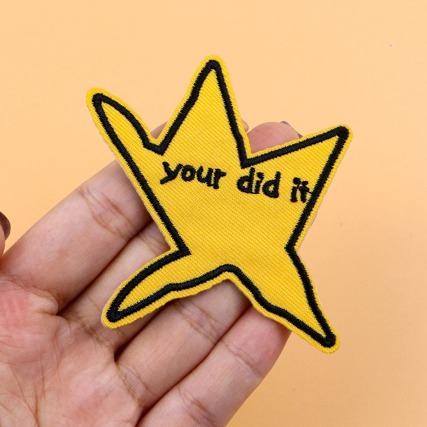 your did it Embroidery Patch Star Quotes Iron On Patches For Clothing Thermoadhesive Patches On Clothes DIY Sew Badges