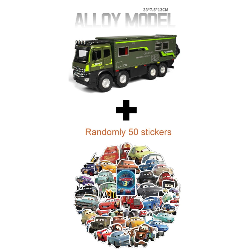 1:18 NOMADISM Alloy Diecast Travel RV Model Toys Car Doors Opened with Sound Light Wheel Sliding Vehices Boy Collecting Hobbies