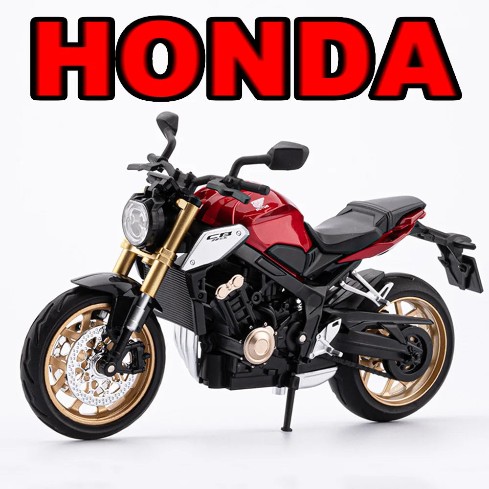 1:12 Honda CB650 CBR1000 Miniature Motorbicycle Alloy Diecast Model Toys Car Sound Light Shock Absorption Cars Boy Birthday Gift