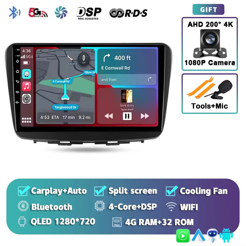 For Suzuki Baleno 2 2015 - 2022 2K 12+256 QLED Android 15 CarPlay Car Radio Multimedia Video Player GPS stereo Head Unit 4G WIFI