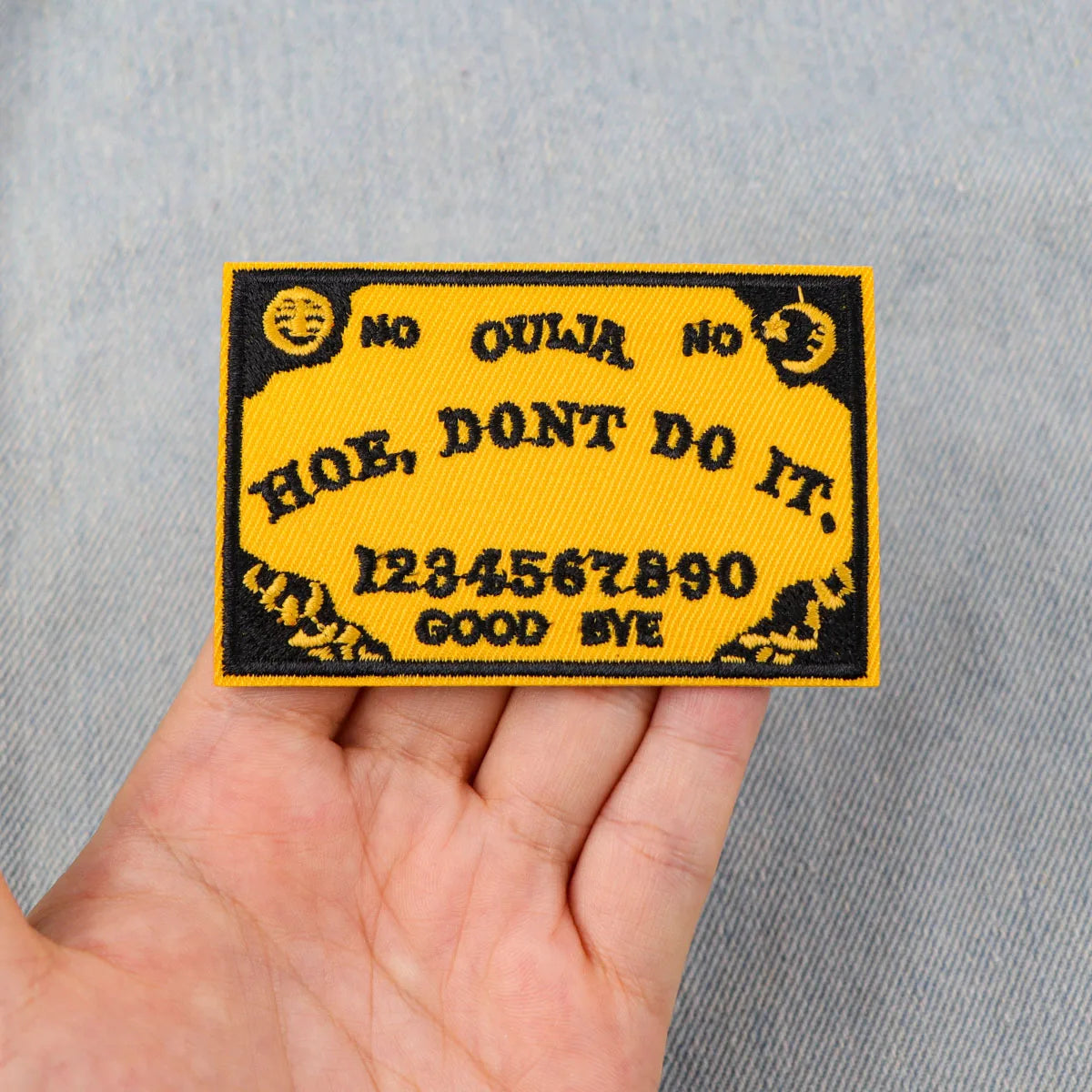 Ouija Halloween Embroidery Patch Cute Cat Iron On Patches For Clothing Thermoadhesive Patches On Clothes DIY Sew Badges