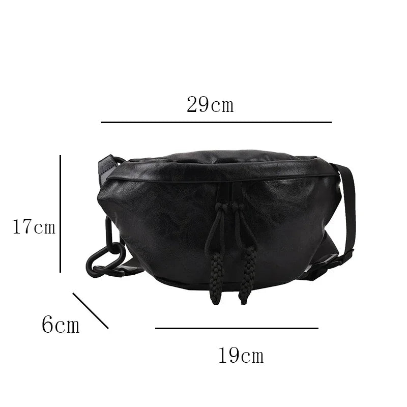 Fashion Soft Leather Waist Bag Ladies Fanny Pack High Quality Shoulder Belt Purse Bags Fashion Designer Crossbody Chest Bags