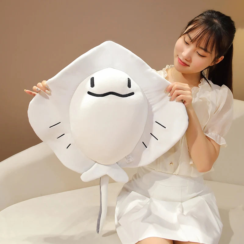 1pc 52/62cm Cartoon Ray Devil Fish Plush Toys Simulation Ocean Series Fish Plush Pillow Stuffed Soft Creative Home Decor Gift