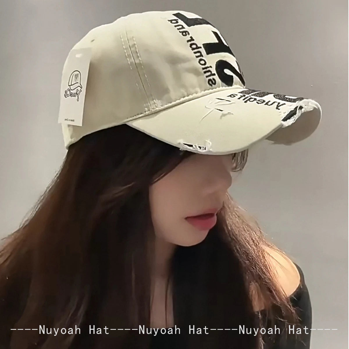 New Men Women Bandhnu Embroidered DIFSFL Letters Baseball Hats Sunshade Personal Versatile Peaked Caps Broken Style Fashion ins