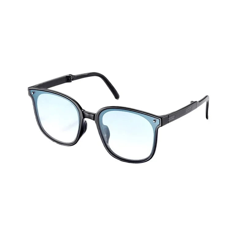 Women's Folding Fashionable Glasses Lightweight Summer Small Face Square Frame Japanese and Korean Style Accessories