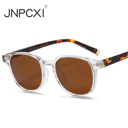 JNPCXI Retro Square Women Polarized Sunglasses Fashion Rivets Decoration Men Punk Driving Sun Glasses Shades UV400