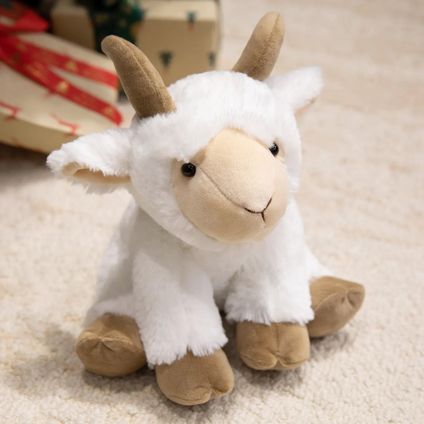 20cm Sitting Cute Forest Animal Tiger, Lion, Sheep, Cow, Fox, Plush Toy Doll, Christmas Birthday Gift