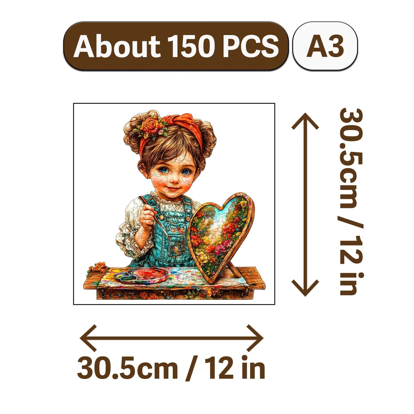 Children and The Queen Wooden Jigsaw Puzzle Wood Home Decor Painting Christmas and Halloween Gift Toy for Teen and Kid