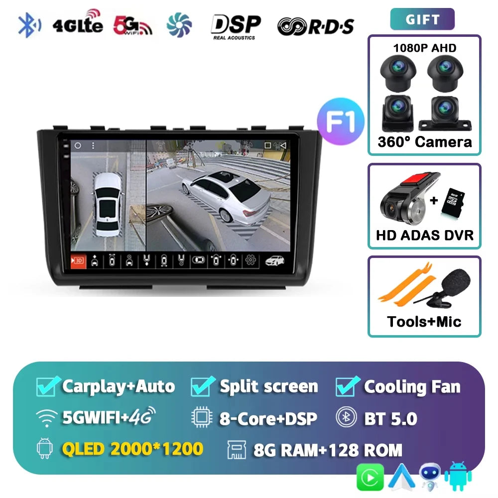 For Hyundai Creta 2 IX25 2021 2K 12+256 QLED Android 15 CarPlay Car Radio Multimedia Video Player GPS stereo Head Unit 4G WIFI