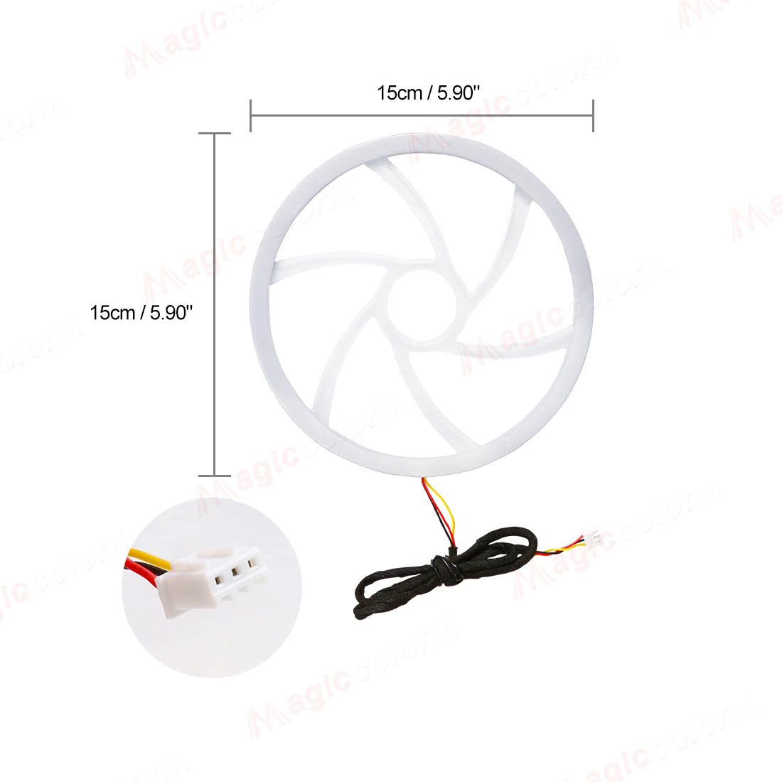 5.9in/4.13inch Symphony RGB Horn Tweeter Ambient Light Universal Car Interior Atmosphere Lamps Audio Hood Decoration APP Control