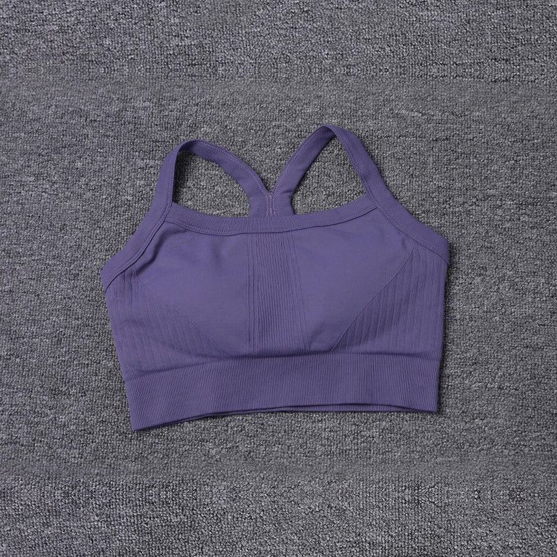 2024 Spring Soft Comfortable Breathable Fitness Vest Women's Seamless Slim Fit Workout Jogging Yoga Bra