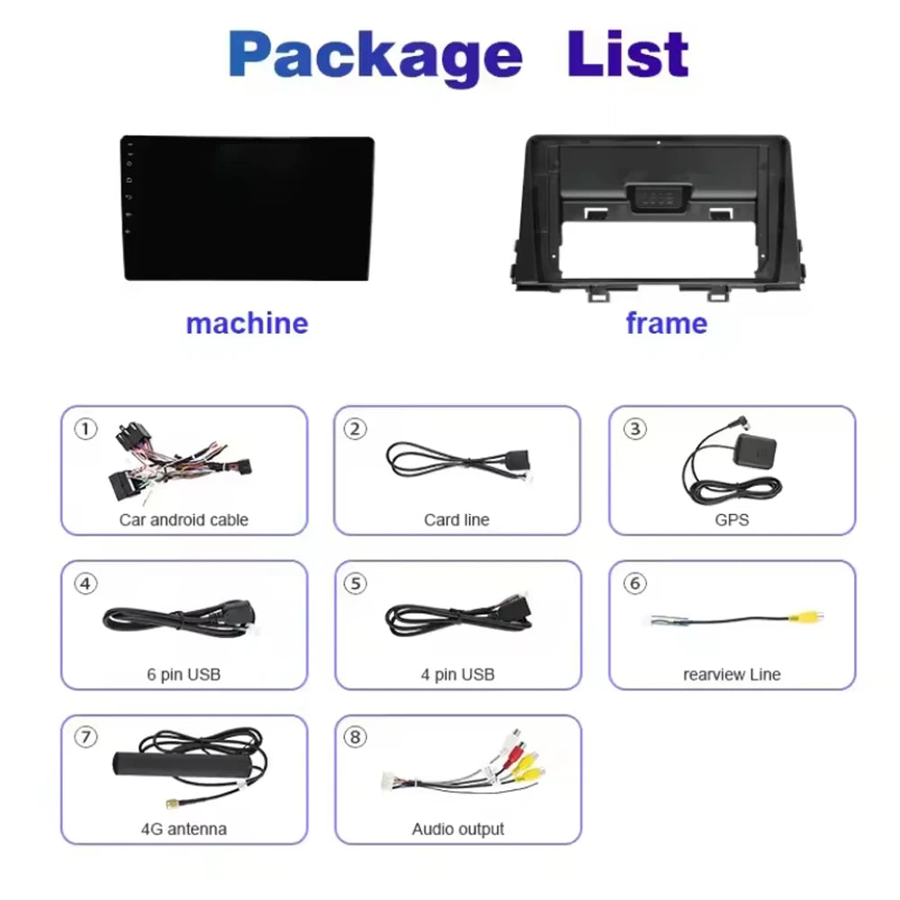 Android 15 For Kia Morning 3 Picanto 2015-2020 2K QLED Android Car Radio Multimedia Video Player GPS Stereo 4G CarPlay Head Unit