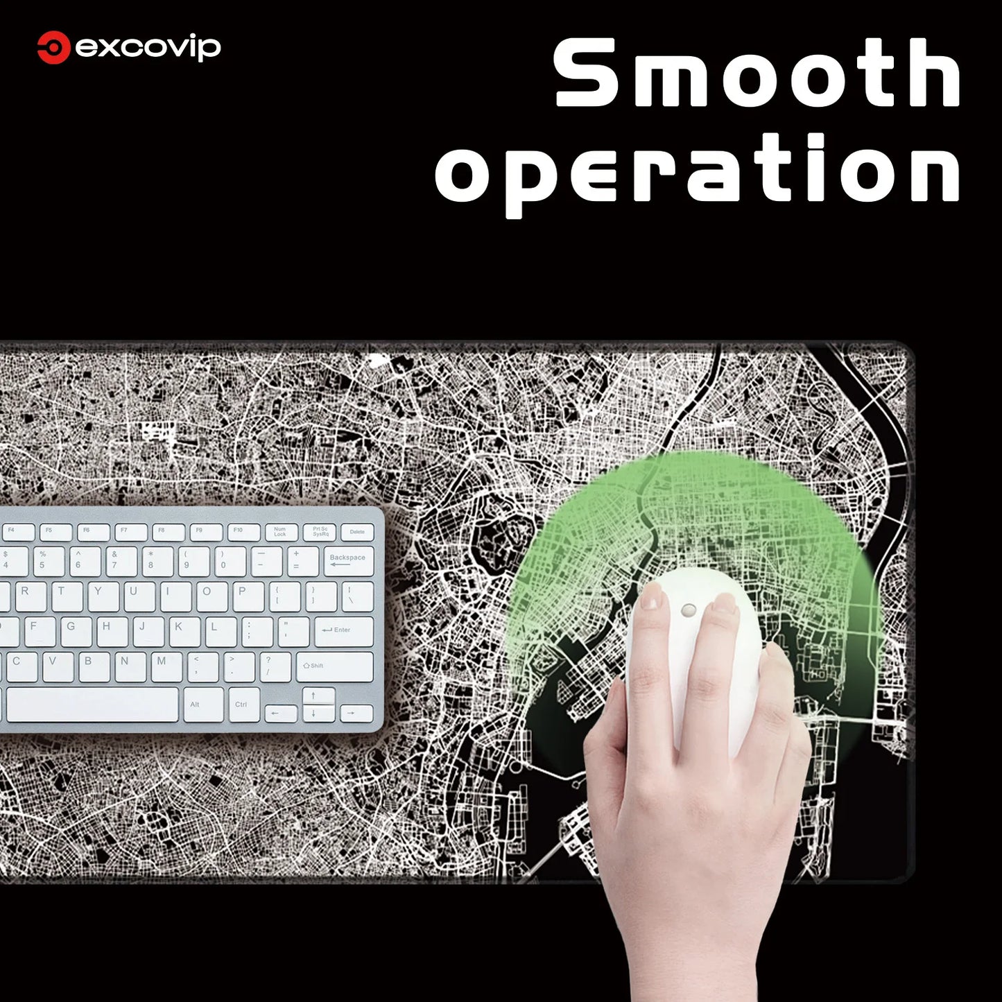 EXCO Gaming Mouse Pad for Tokyo Large Computer Desk Mat Stitched Edge Non-Slip Rubber Base Keyboard Mousepad for Office Home