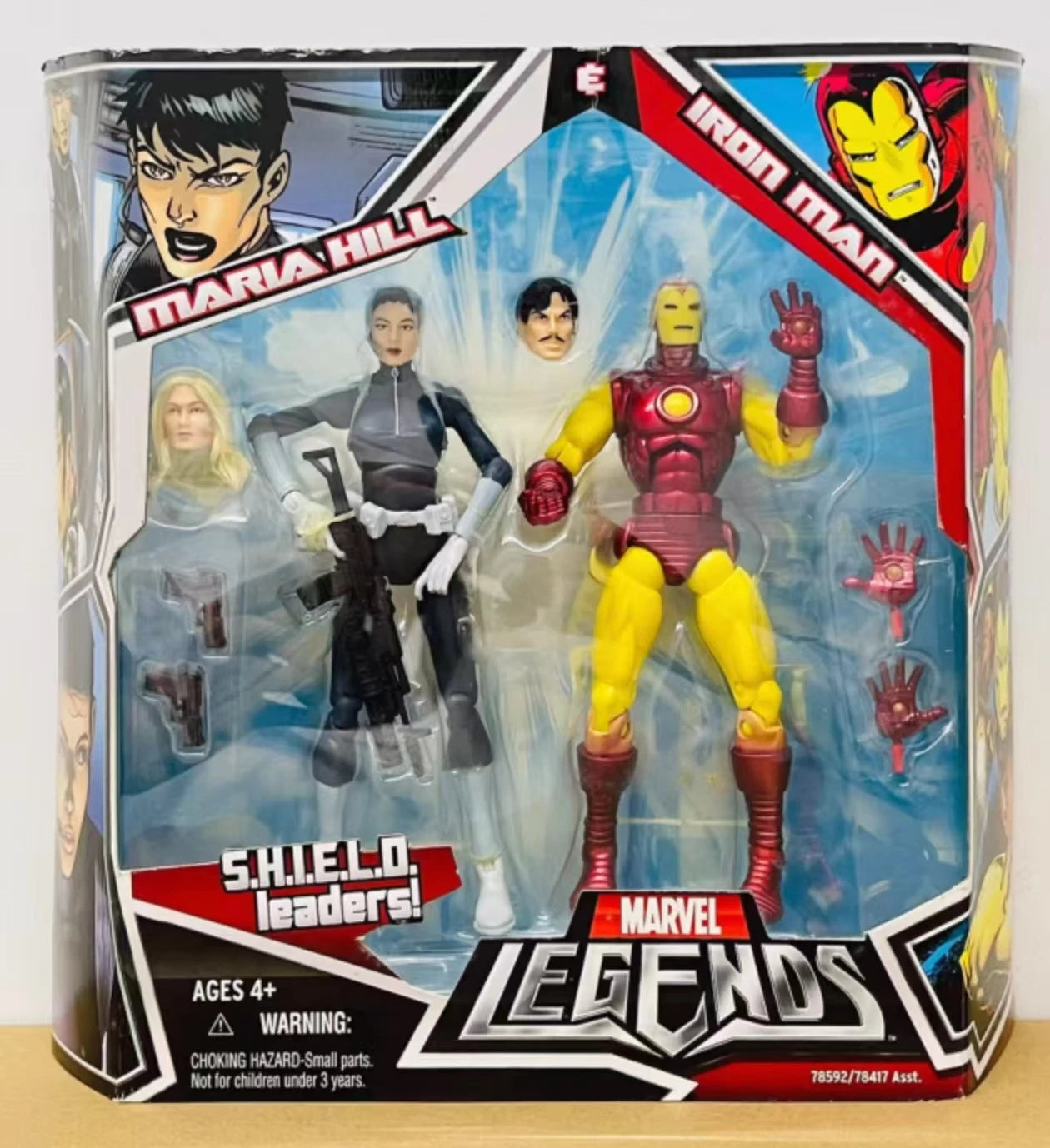 Original Hasbro Marvel Legends Series IRON MAN/MARIA HILL Anime Figure Toy Model Collection