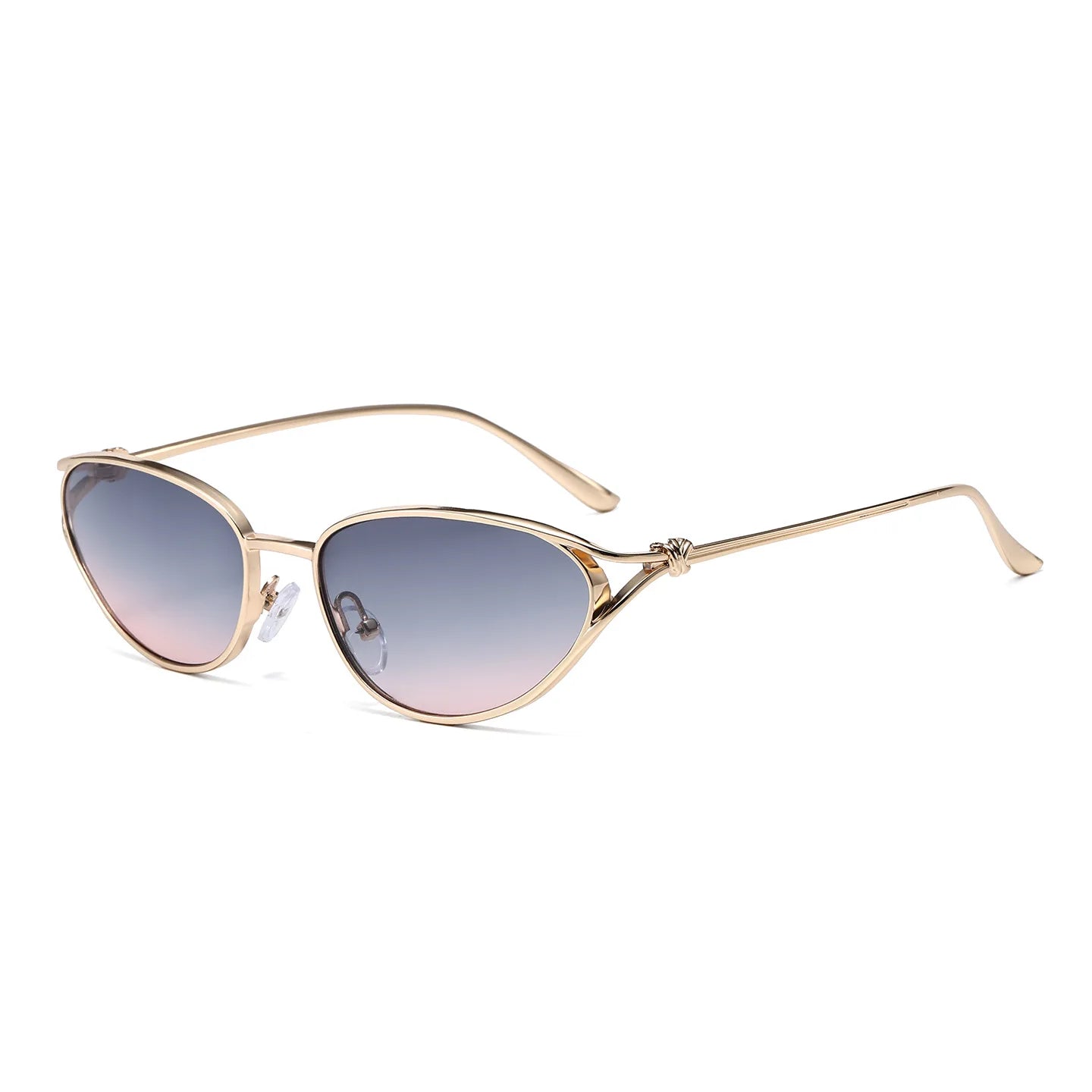 JNPCXI New Retro Metal Cat Eye Sunglasses Women Fashion Gradient Shades UV400