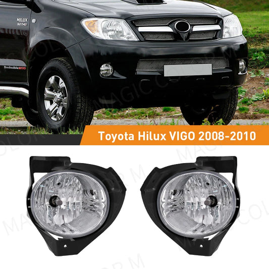 For Toyota Hilux vigo 2008 2009 2010 Fog Light Lamp Daytime Running Headlight Halogen Car Front Bumper Wires Switch Relay 12V