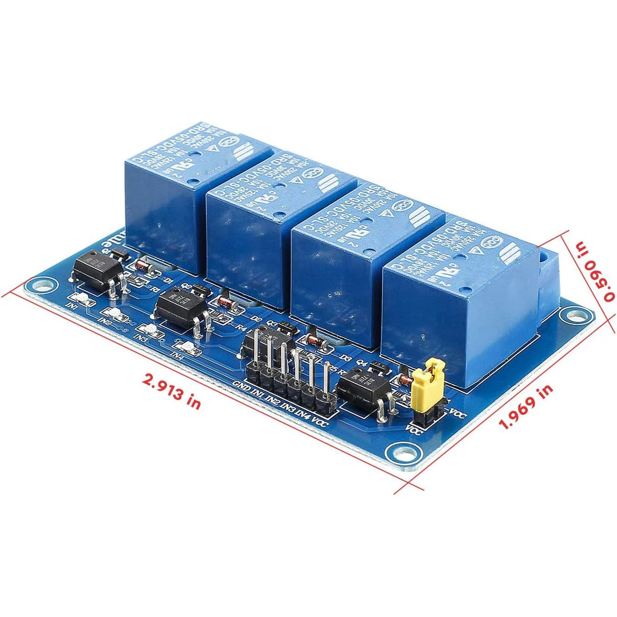 DC 5V 12V 24V 1/2/4/8 Channel Relay Module High and Low Level Trigger Dual Optocoupler Isolation LED Indicator