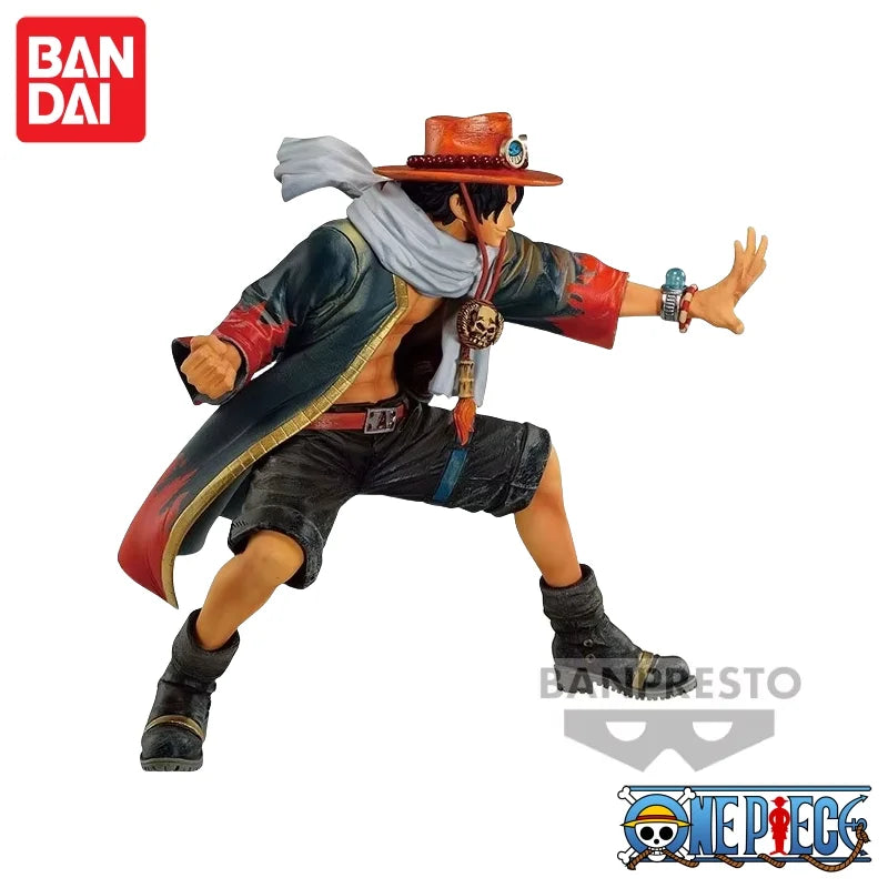 Special OfferIn Stock Original Bandai Banpresto One Piece Portgas D Ace Figurine Anime Character Mol Collectible Toy GiftFigure