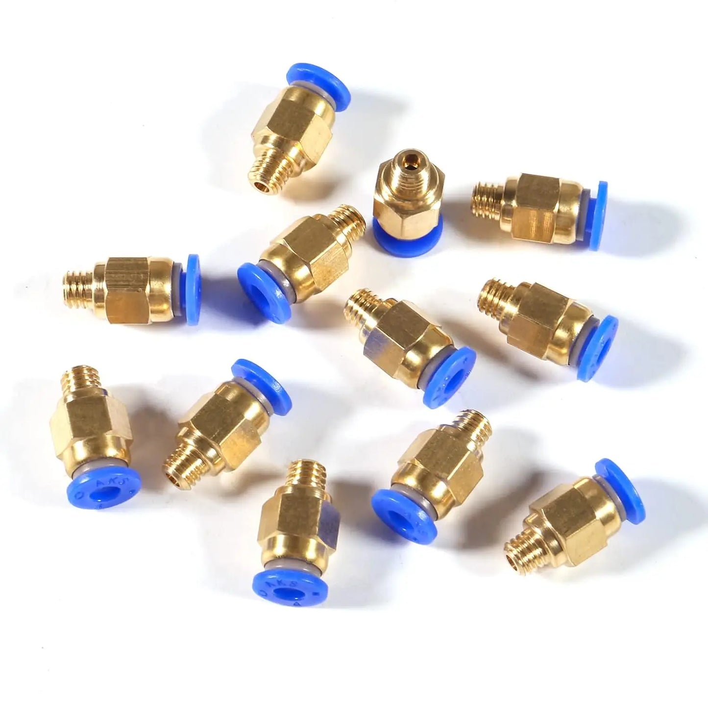 24PCS PC4-M6 Pneumatic Fitting Push to Connect + PC4-M10 Straight Quick in Fitting for 1.75mm Filament,PTFE Tube Push Fitting