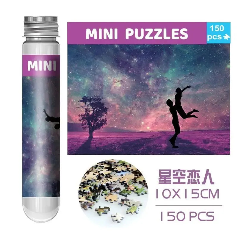 Mini Jigsaw Puzzle 150pcs Test Tube Puzzle Decompress Toy Educational Family Game
