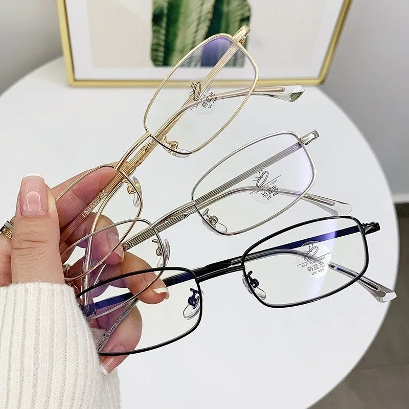 Y2K Women's Retro Small Square Frame Glasses Girls Japanese Harajuku Glass Eyewear Decorative Computer Anti-blue Eyeglasses