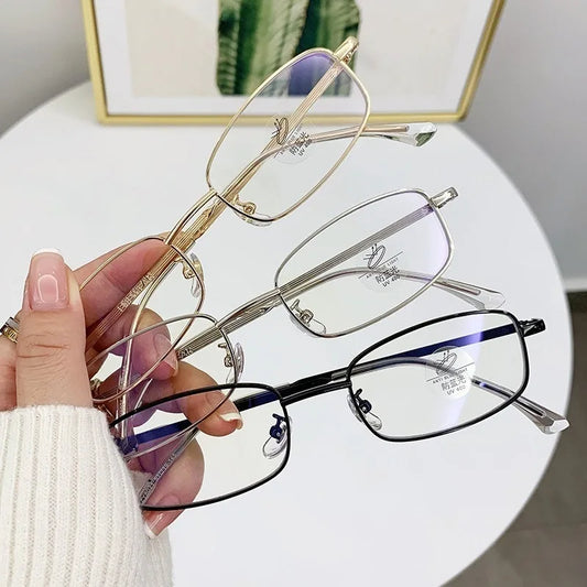 Y2K Women's Retro Small Square Frame Glasses Girls Japanese Harajuku Glass Eyewear Decorative Computer Anti-blue Eyeglasses