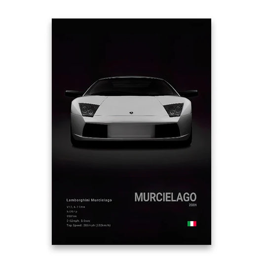 2021 Lamborghini Murcielago Print Famous Brand Car Canvas Wall Poster Room Decor