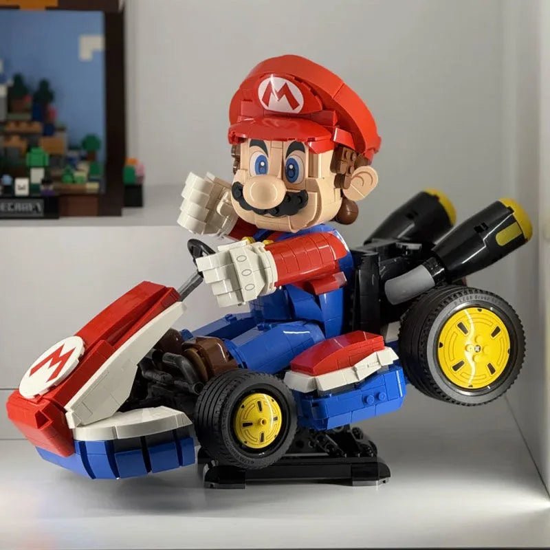 Marioed Standard Kart Model Building Blocks Classic Game Car Assembly Bricks