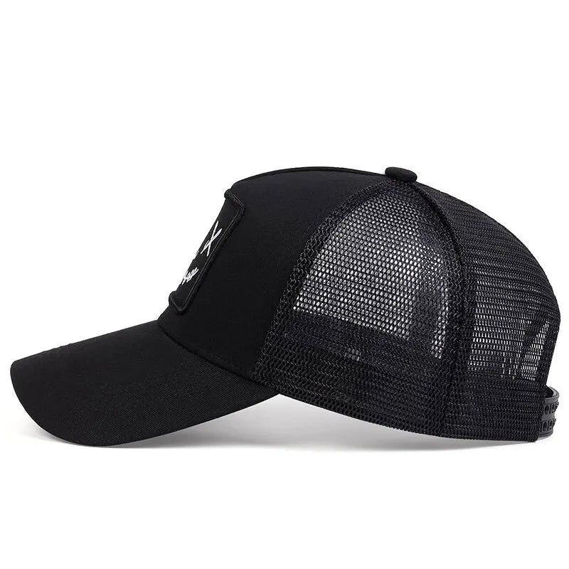 Unisex Ghost Face Embroidery Baseball Net Caps Outdoor Adjustable Casual Hats
