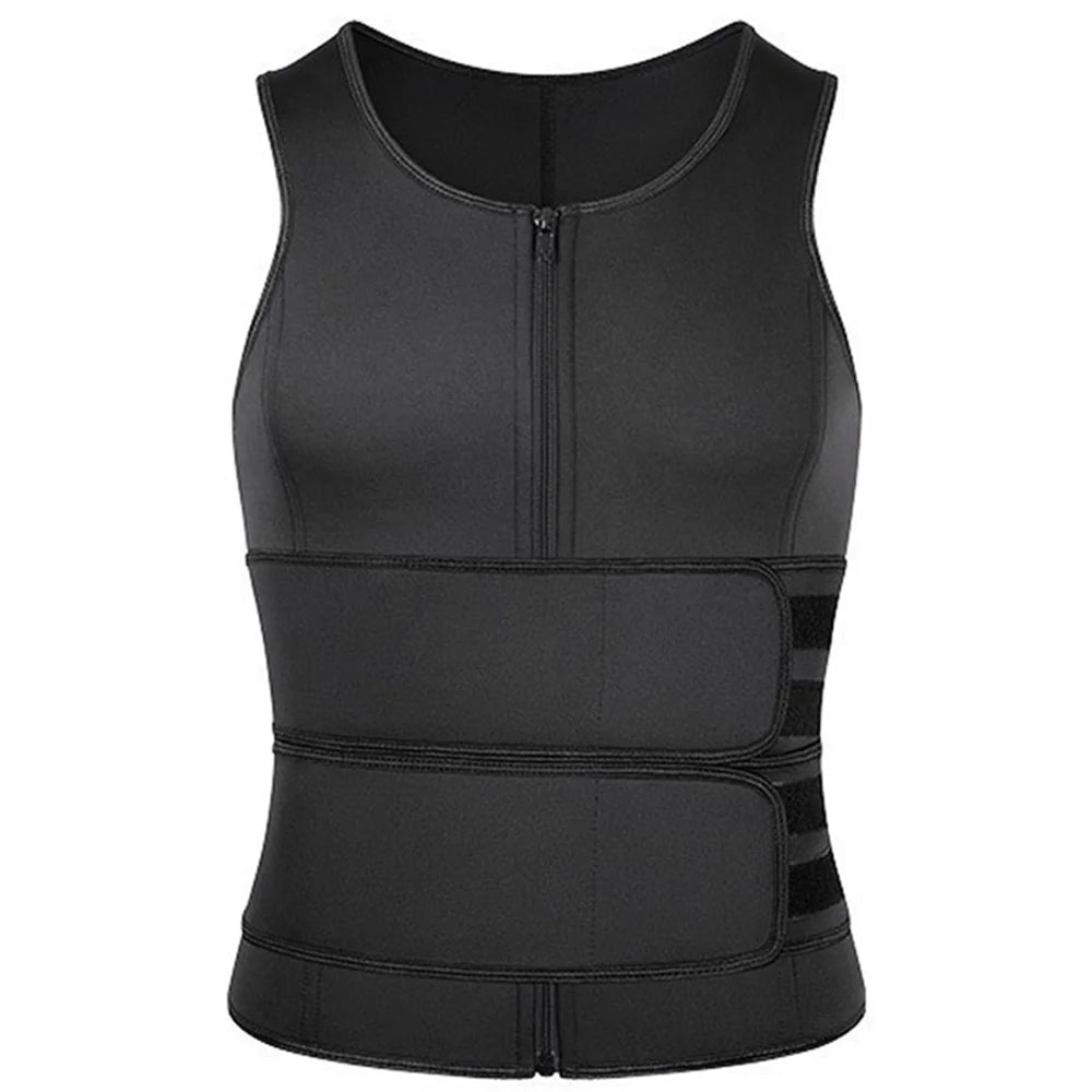 Men’s Compression Sauna Vest Slimming Body Shaper Tank Top for Workout Fitness