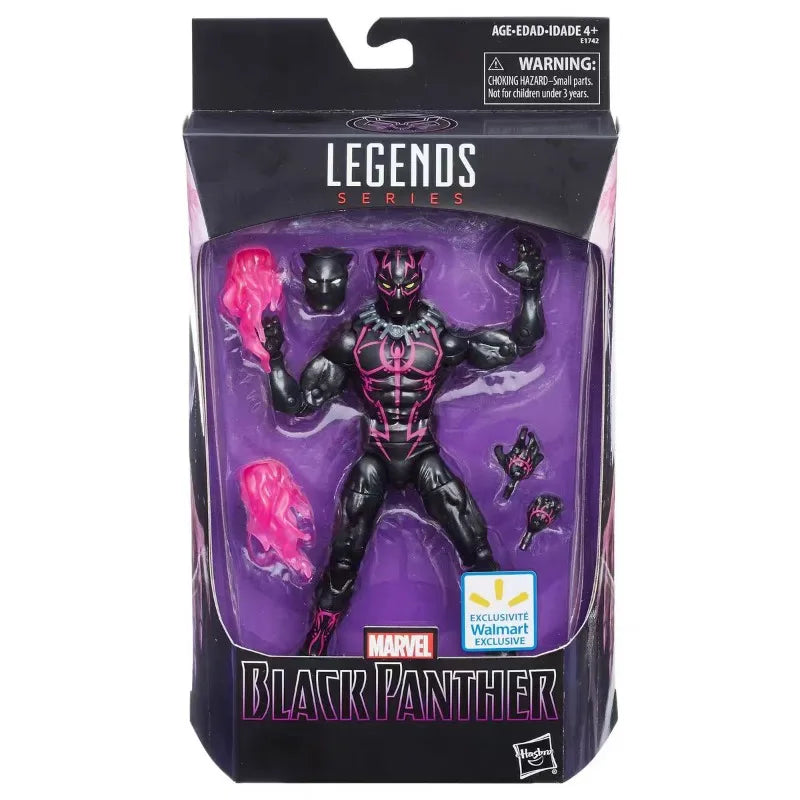 Original Hasbro Marvel Legends Series Black Panther Anime Figure Model Toys Gift