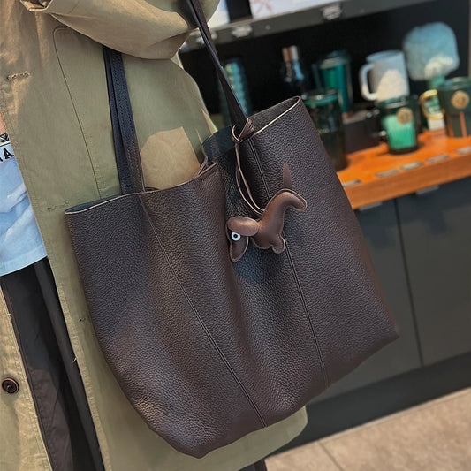 Women's Natural Cow Genuine Leather Tote bags Female Top-grain Leather Crossbody Bag Ladies Multiple Large Capacity Handbags