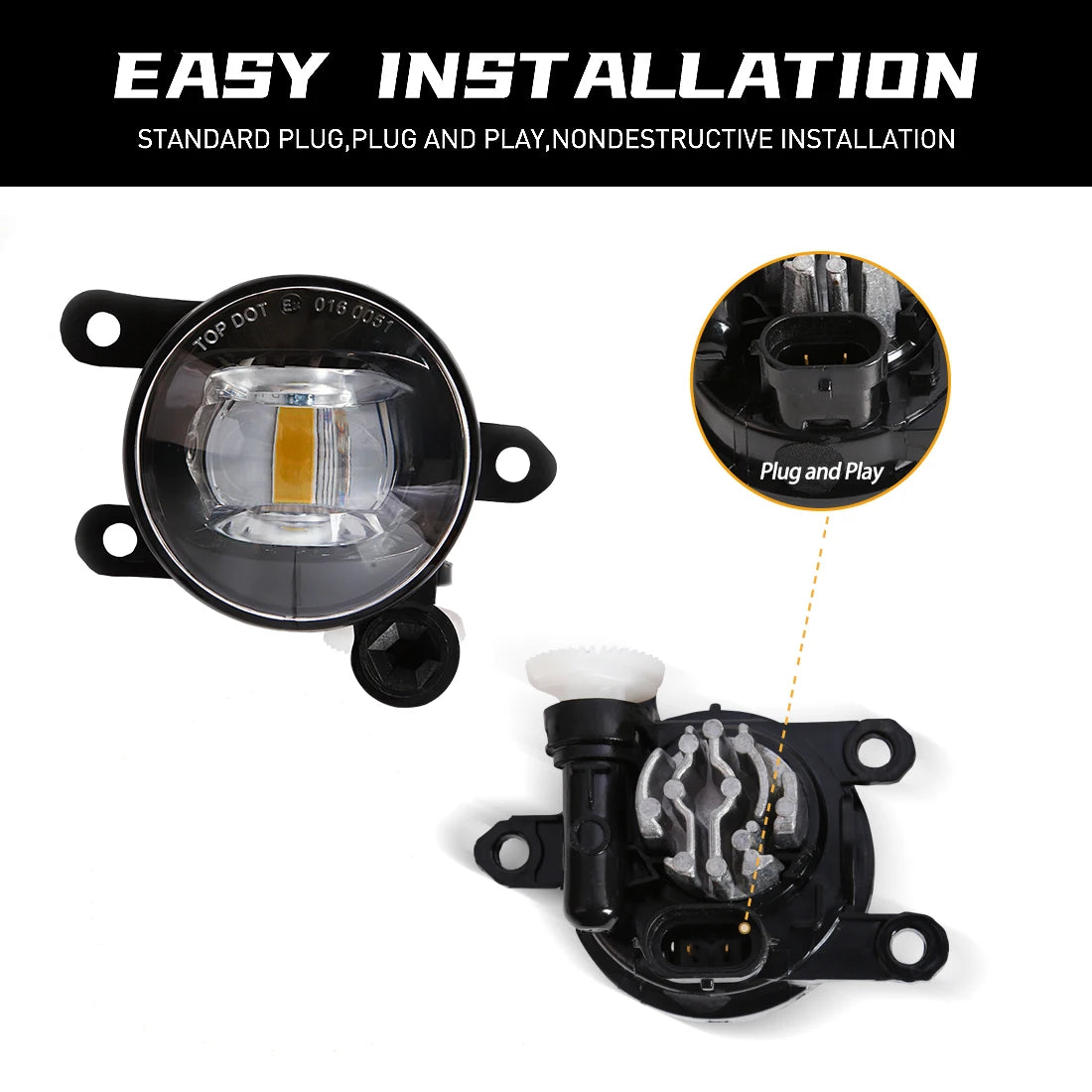 LED Fog Lamps For Ford Bronco Sport 2021 2022 Ranger Raptor 2022 2023 2024 ESCAPE 2023 2024 Yellow White Daytime Running Lights