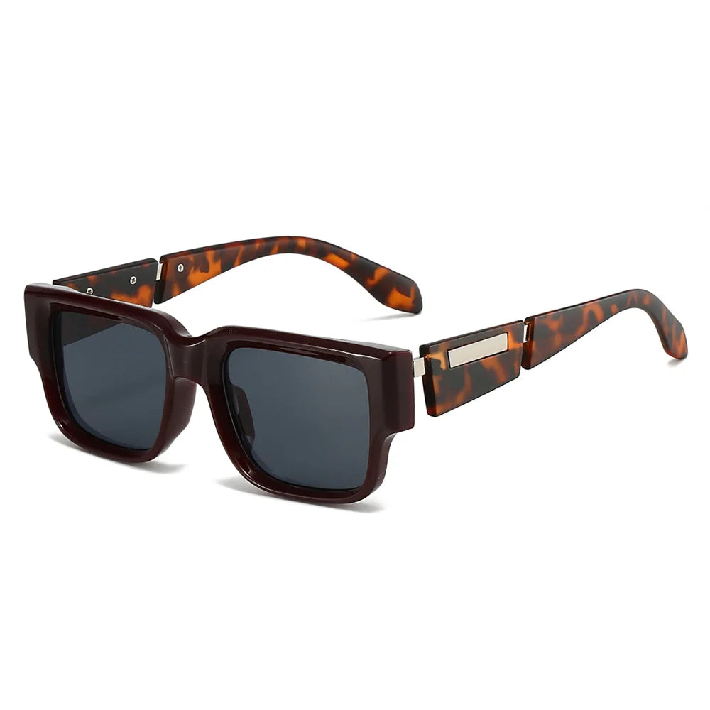 JNPCXI Ins Popular Fashion Square Women Luxury Sunglasses Shades UV400 Retro Men Punk Dark Blue Sun Glasses