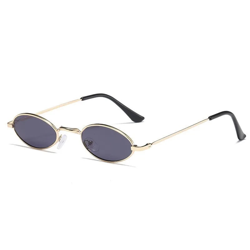 Fashion Retro Oval Metal Children's Sunglasses Hip-hop Sun Protection Eyewear