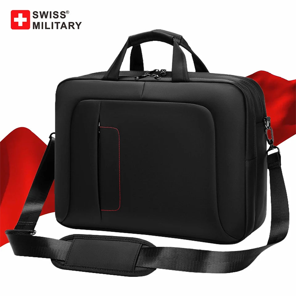 16in SWISS MILITARY Handbag Business Crossbody Laptop Bag Waterproof Briefcase