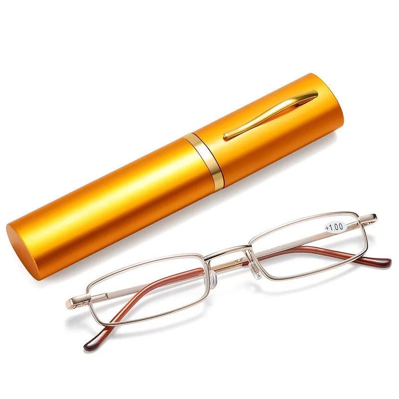 Unisex Reading Glasses Men Women Ultra-light Portable Anti-fatigue Presbyopia Eyeglass With Case Diopter Eyewear +1.0 ~+4.0