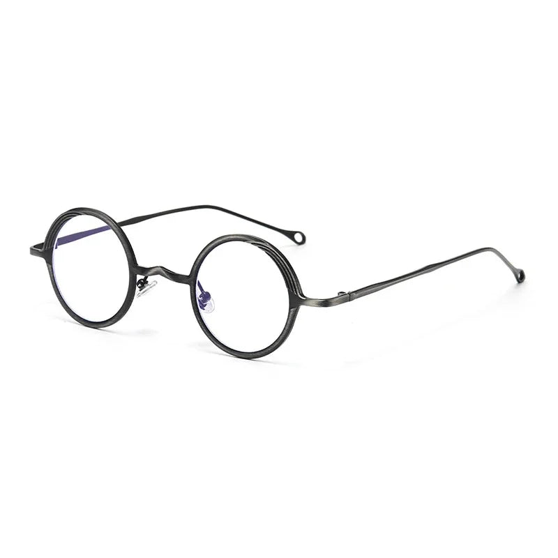JNPCXI Retro Polarized Classic Metal Small Round Punk Men Sunglasses Fashion Clear Anti Blue Light Women Sun Glasses UV400