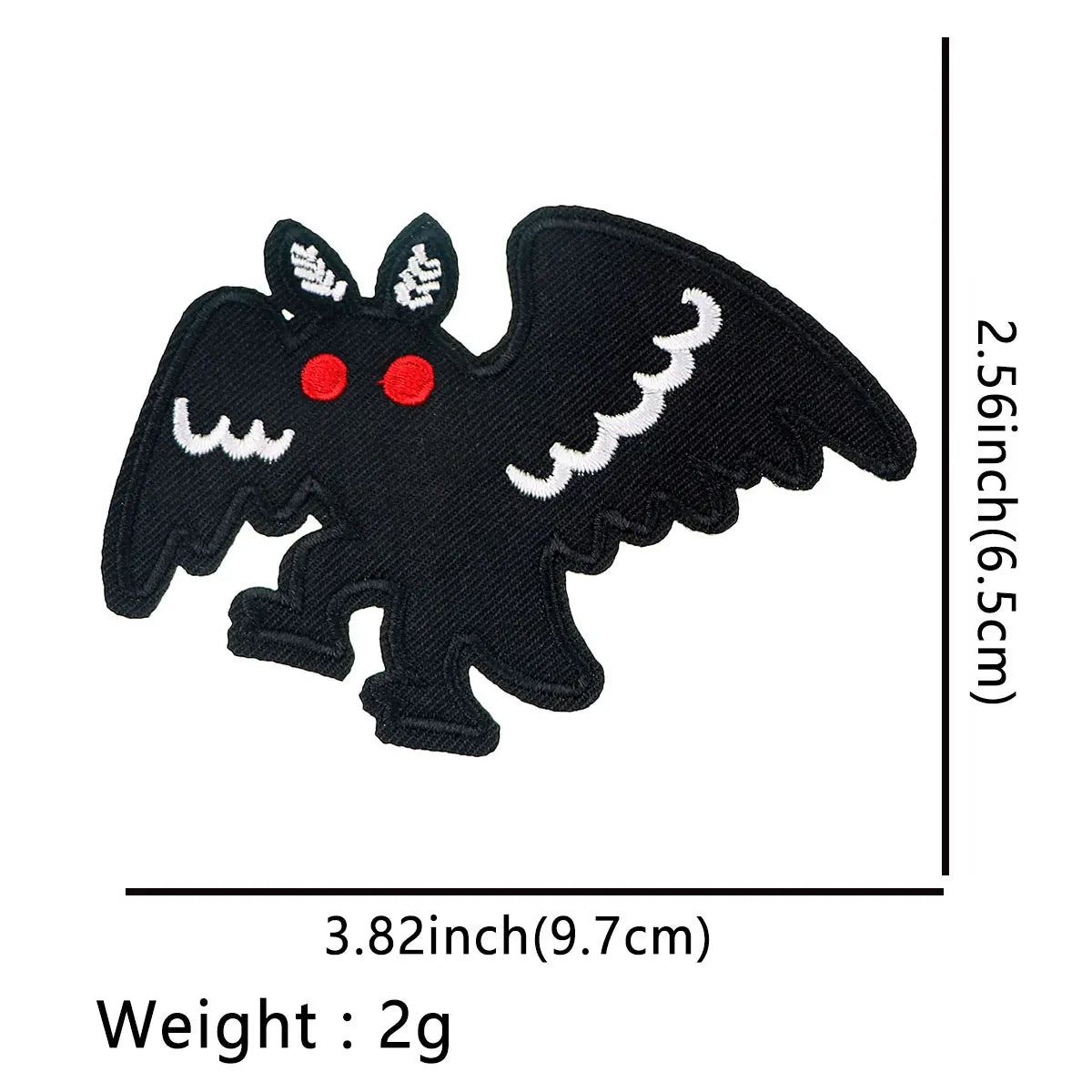 Black Moth Patch Punk Iron On Patches For Clothing Thermoadhesive Patches DIY Applique Embroidered Patch For Jackets Badges