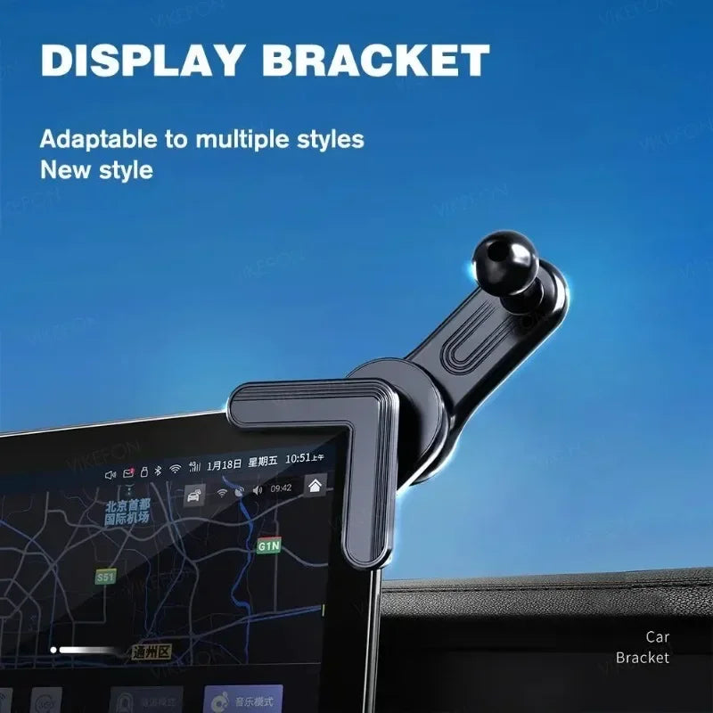 Car Mounted Floating Screen Phone Holder Ball Head Universal 17mm Display Screen Holder GPS Bracket Sticker Base for Model 3/Y/S