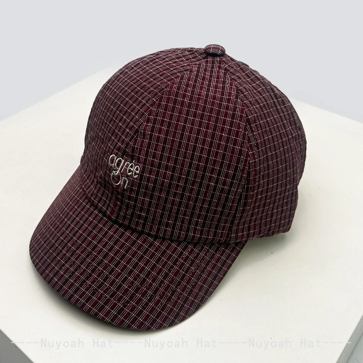 New Men Women Korean Quick-dry Embroidered Letters Baseball Hats Sunshade Plaid Versatile Niche Peaked Caps Fashion Casual ins