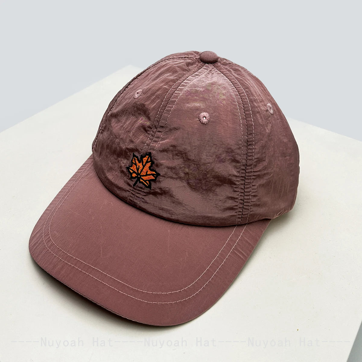 New Unisex Quick Drying Korean Embroidered Maple Leaf Baseball Hats Sunshade Simple Breathable Peaked Caps Versatile Fashion ins