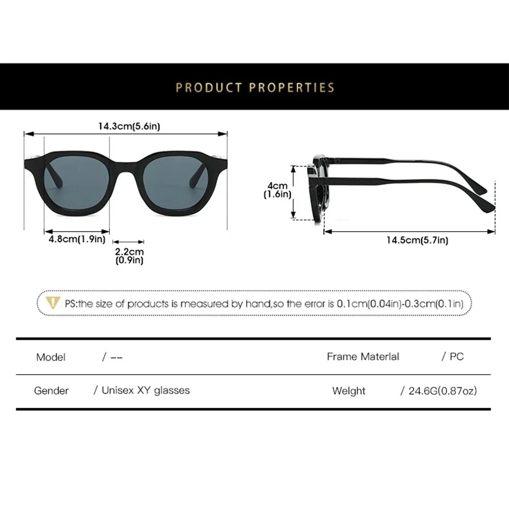 JNPCXI Fashion Small Round Sunglasses Women Retro Green Gradient Shades UV400 Men Trending Sun Glasses