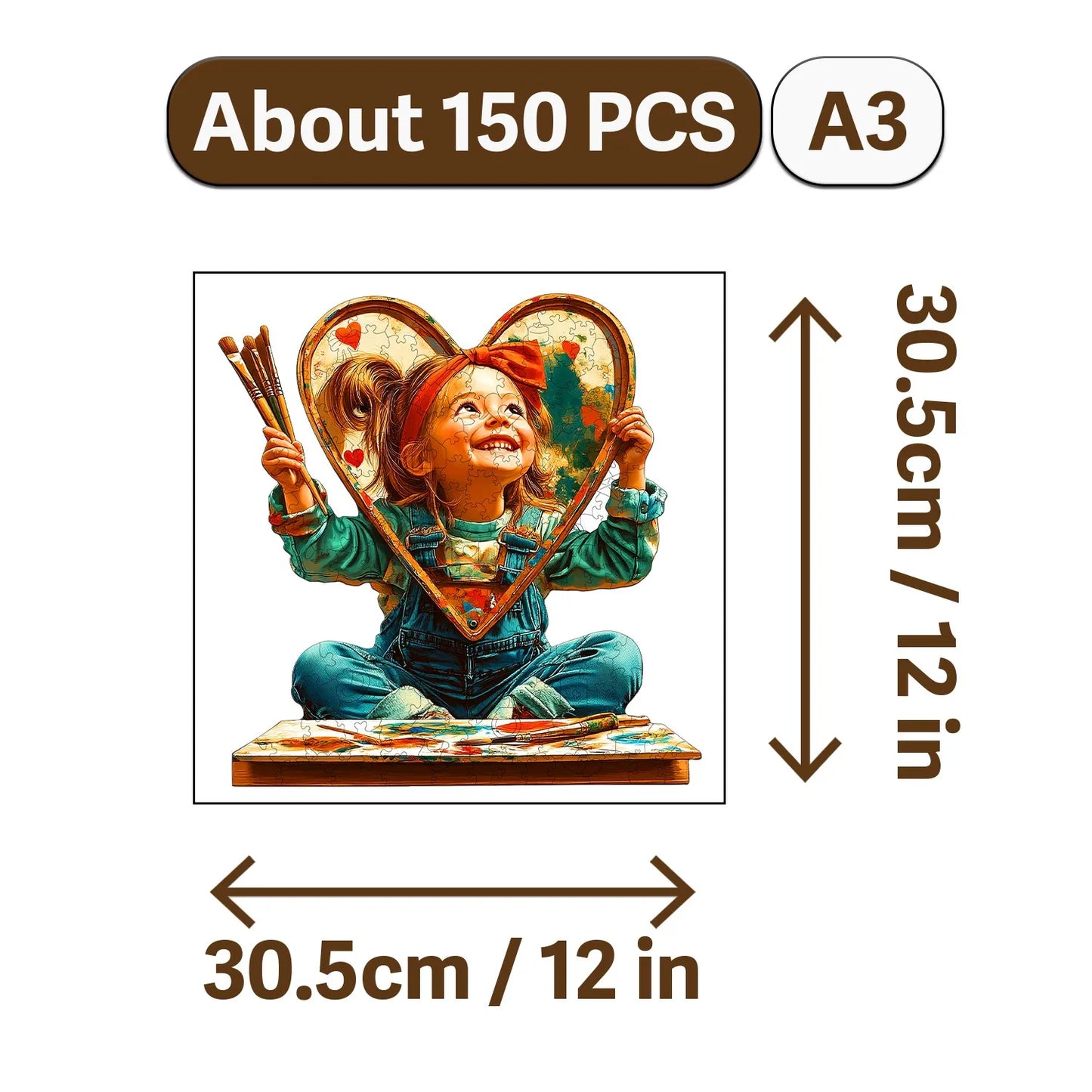 Children and The Queen Wooden Jigsaw Puzzle Wood Home Decor Painting Christmas and Halloween Gift Toy for Teen and Kid