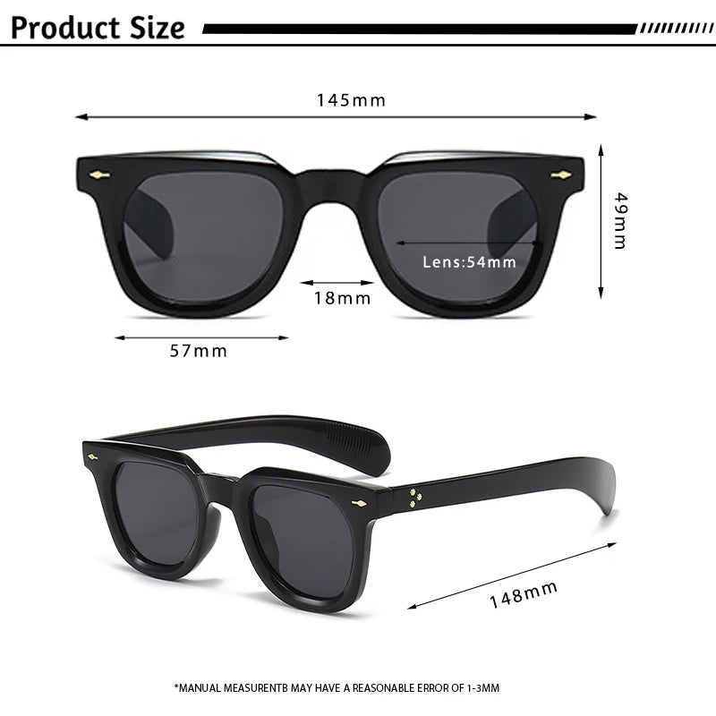 CATERSIDE Fashion Retro Sunglasses for Men Punk Brand Design Sun Glasses for Women Outdoor Beach Travel Glasses Summer Style