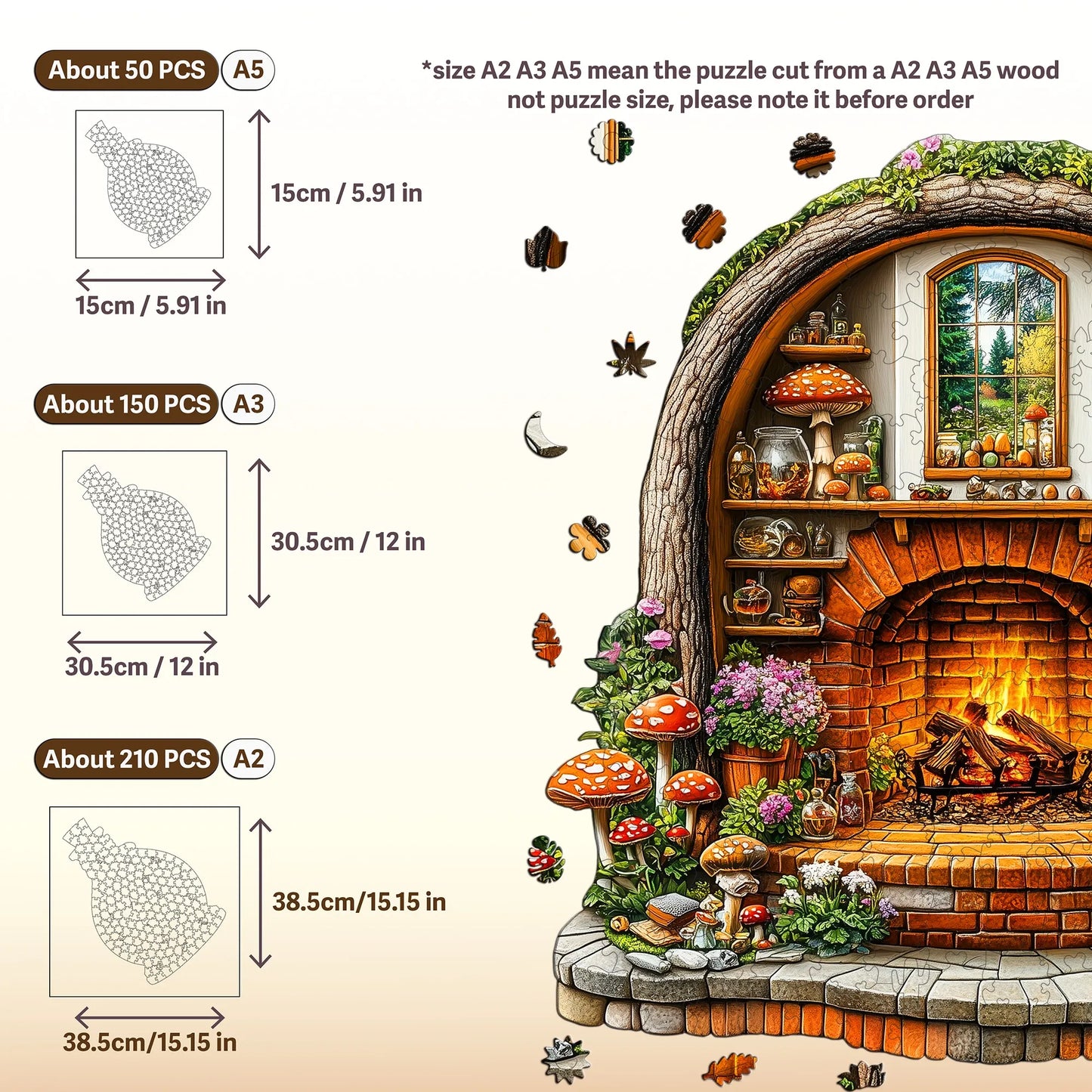 Fantasy Style Wooden Jigsaw Puzzle Wood Home Decor Painting Christmas and Halloween Gift Toy For Teen And Kid